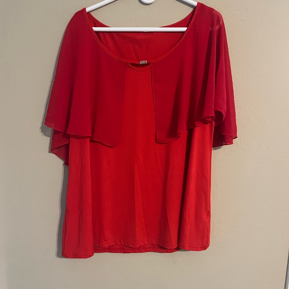 Elegant Red Women's Top